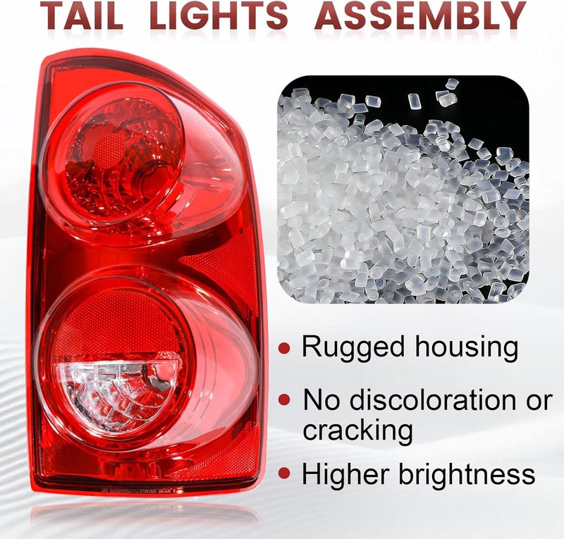 CONLLCON Tail Lights Assembly Compatible with 2007 2008 Dodge Ram 1500 2500 3500, Rear Light Taillights Replacement # 55277303AC 55277302AC - Image 5